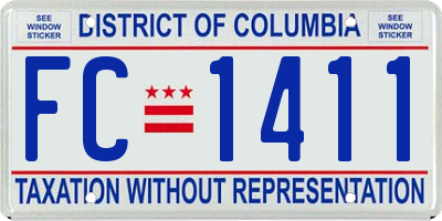 DC license plate FC1411