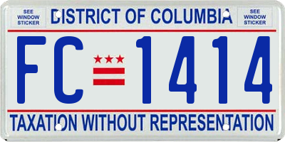 DC license plate FC1414