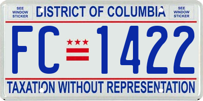 DC license plate FC1422