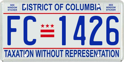 DC license plate FC1426