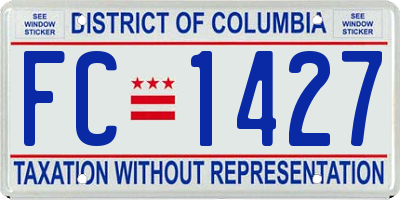 DC license plate FC1427