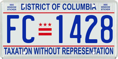 DC license plate FC1428