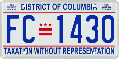 DC license plate FC1430