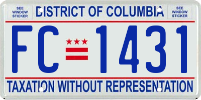 DC license plate FC1431