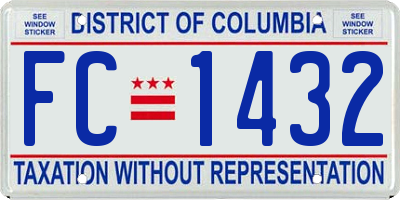 DC license plate FC1432