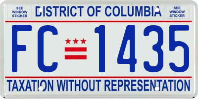 DC license plate FC1435