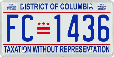 DC license plate FC1436