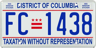 DC license plate FC1438