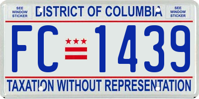 DC license plate FC1439