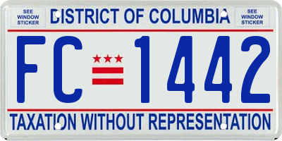 DC license plate FC1442