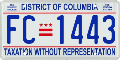 DC license plate FC1443