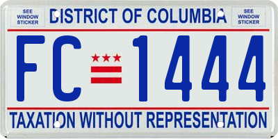 DC license plate FC1444