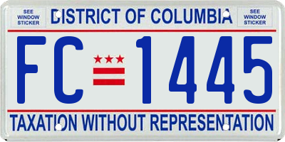 DC license plate FC1445