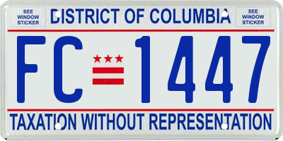 DC license plate FC1447