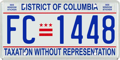 DC license plate FC1448