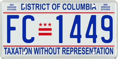 DC license plate FC1449