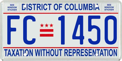 DC license plate FC1450