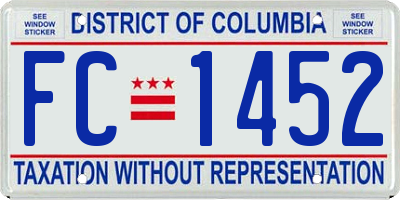 DC license plate FC1452