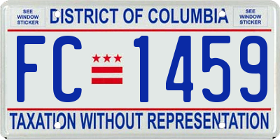 DC license plate FC1459