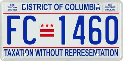 DC license plate FC1460