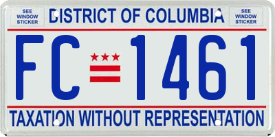 DC license plate FC1461