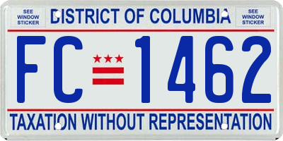 DC license plate FC1462