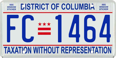 DC license plate FC1464