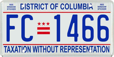 DC license plate FC1466