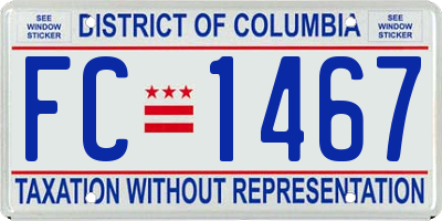 DC license plate FC1467