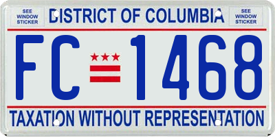 DC license plate FC1468