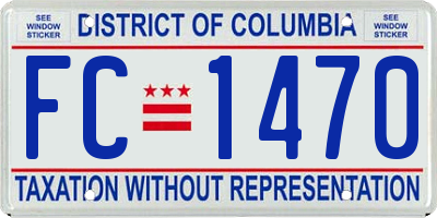 DC license plate FC1470