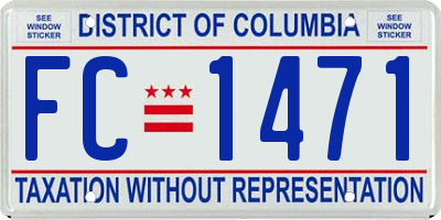 DC license plate FC1471