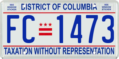 DC license plate FC1473