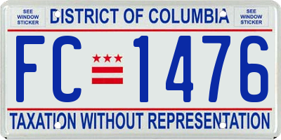 DC license plate FC1476