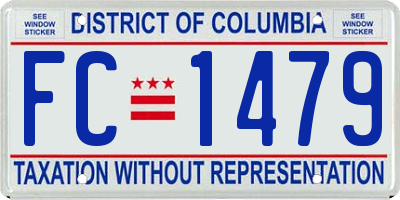 DC license plate FC1479