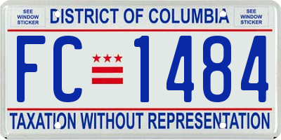 DC license plate FC1484