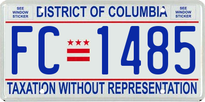 DC license plate FC1485