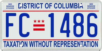 DC license plate FC1486