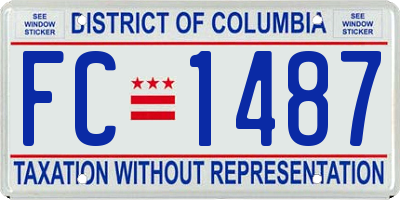 DC license plate FC1487