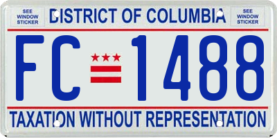 DC license plate FC1488