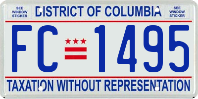 DC license plate FC1495