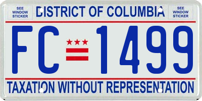 DC license plate FC1499