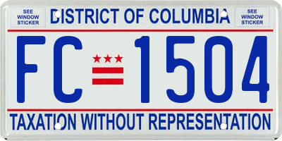 DC license plate FC1504