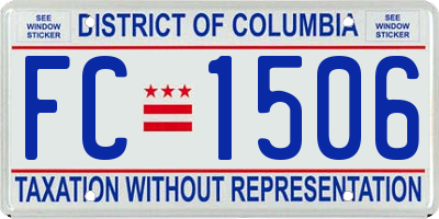 DC license plate FC1506