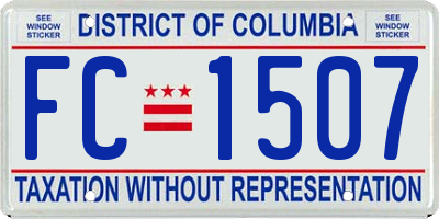 DC license plate FC1507