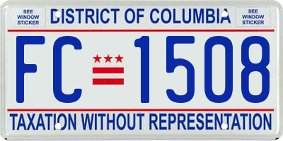 DC license plate FC1508