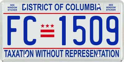 DC license plate FC1509