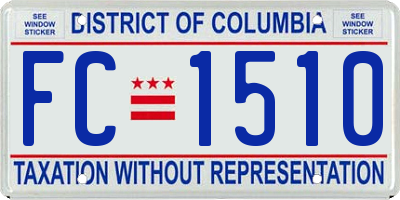 DC license plate FC1510