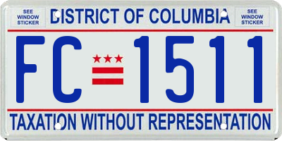 DC license plate FC1511