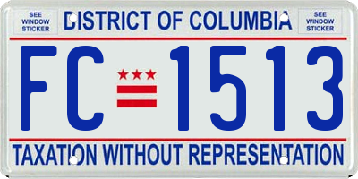 DC license plate FC1513